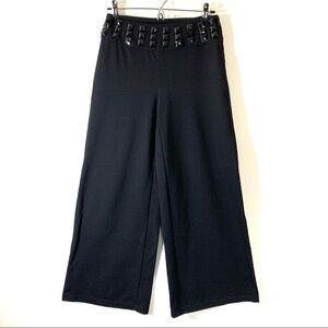 Newport News Black Gem Waist Wide Leg Pants